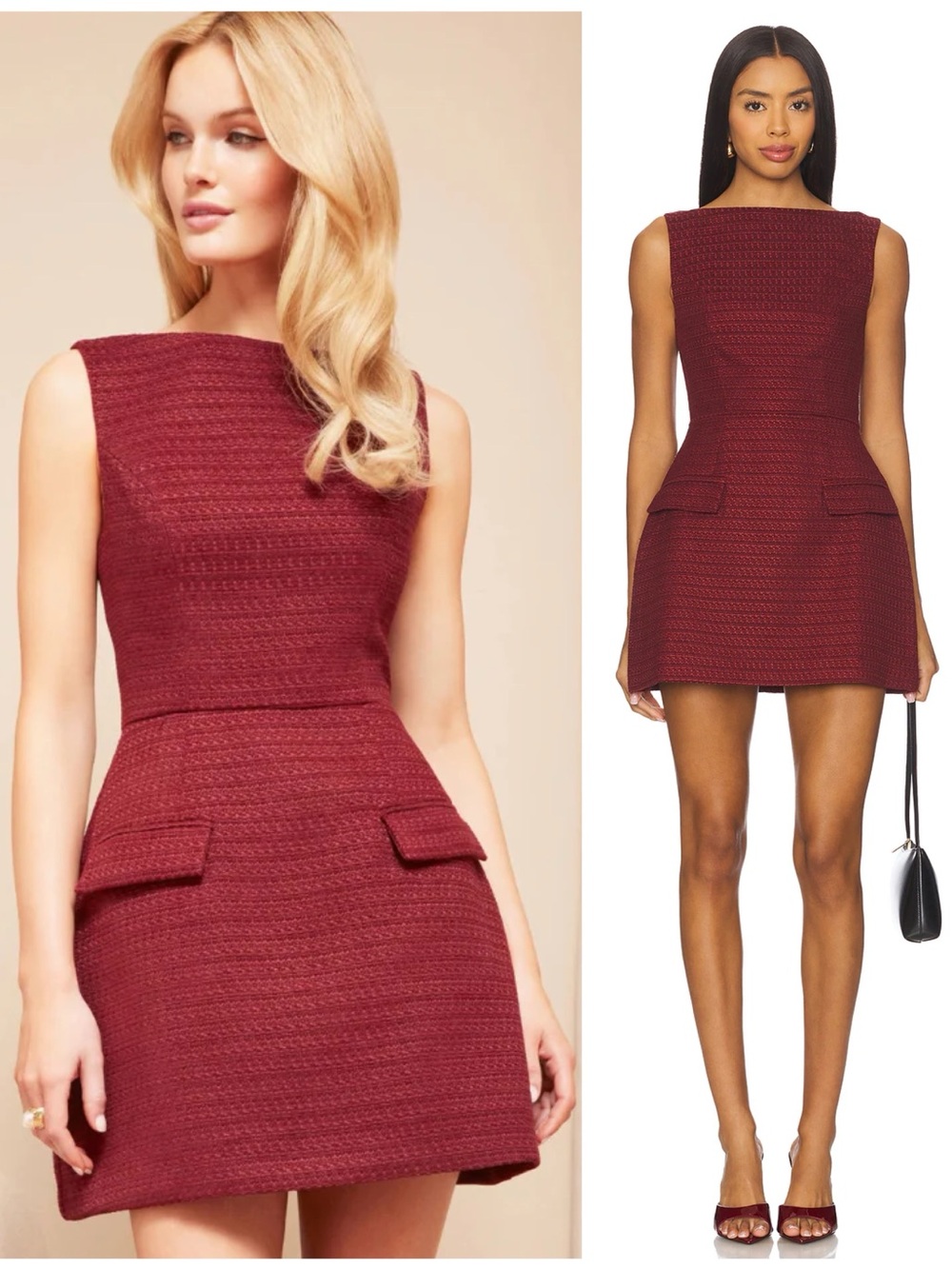 NEW Amanda Uprichard Banco Short Structured Dress in Russet Red Sz Women’s Large